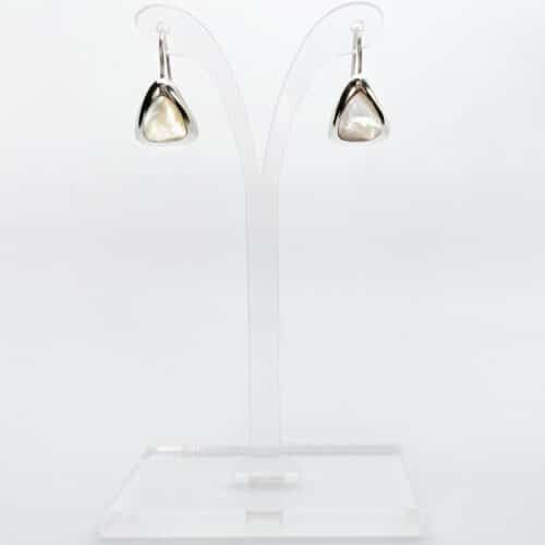 Mother of Pearl Triangular Drop Earrings