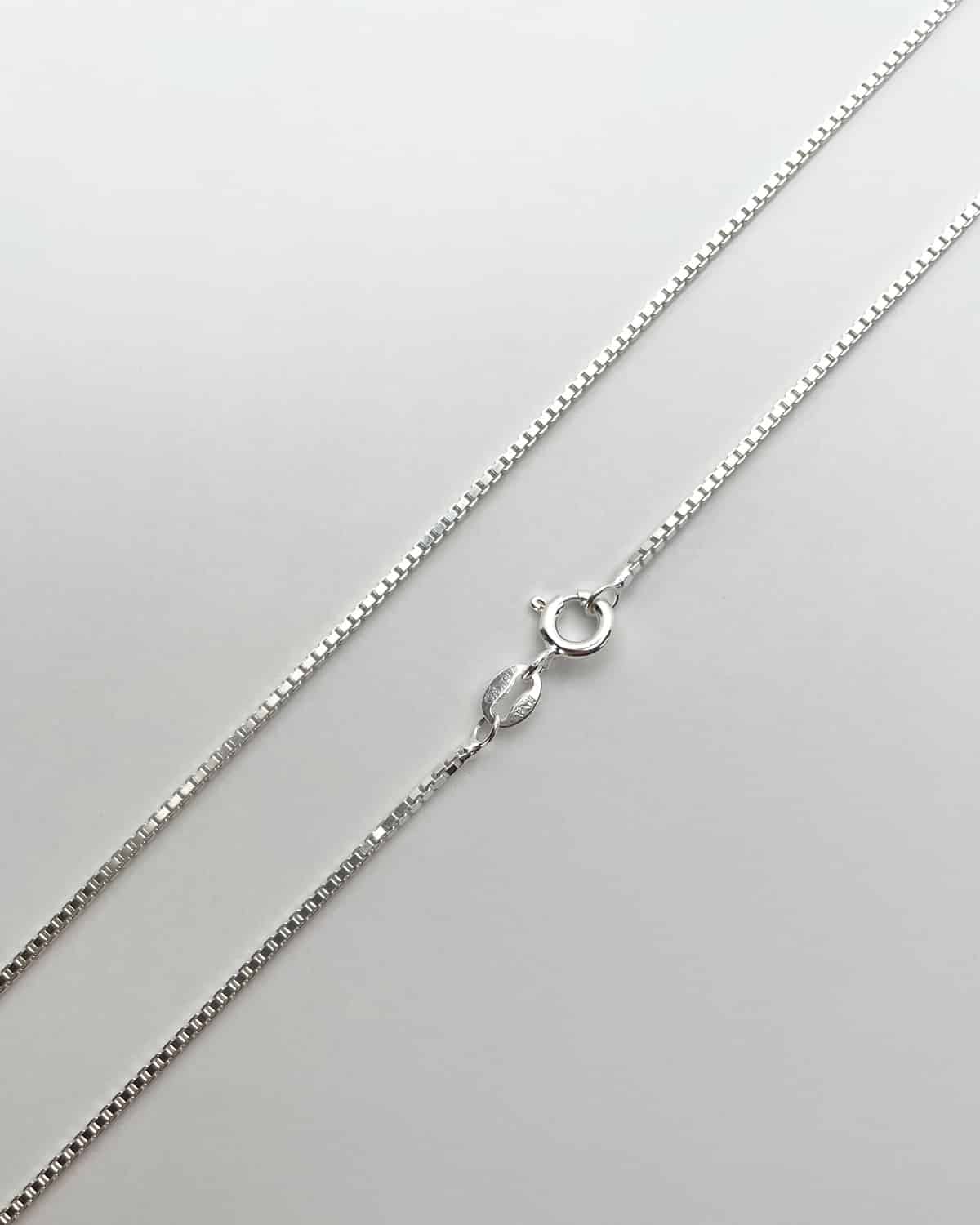 Sterling Silver 1.1mm Box Link Chain - Image 2