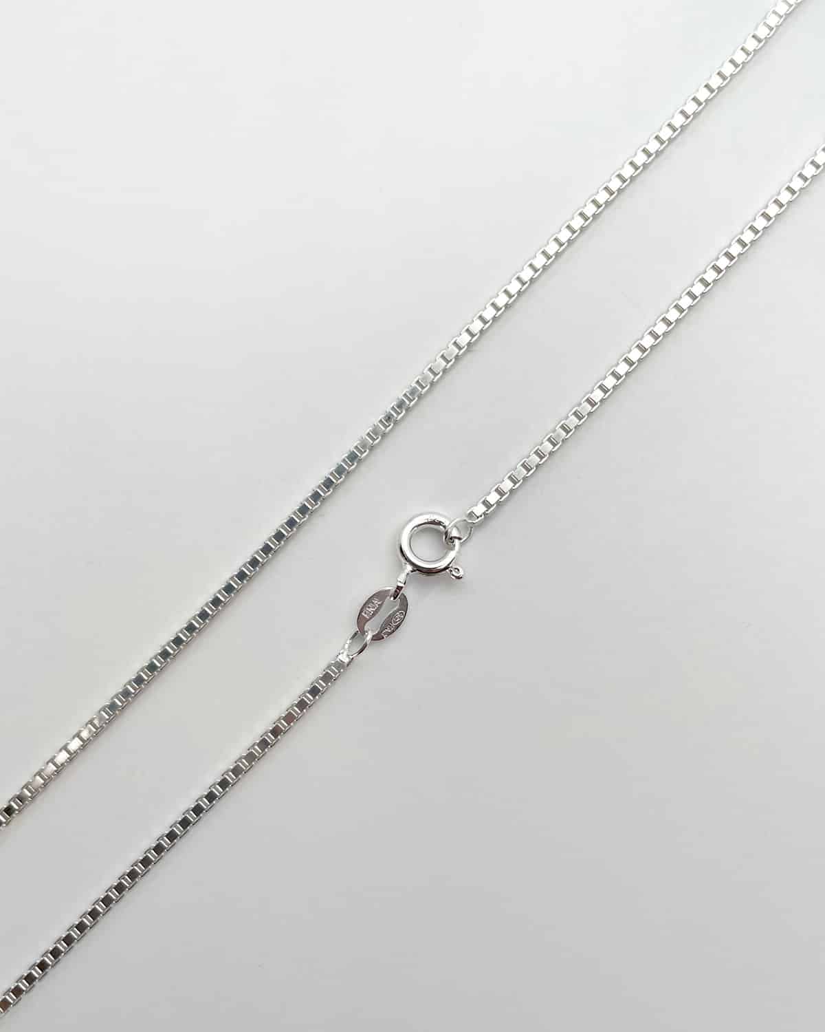 Sterling Silver 1.3mm Box Link Chain - Image 2