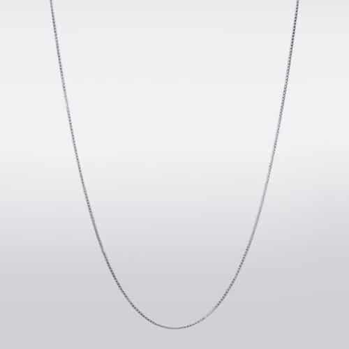 Sterling Silver 1mm Half-Round Box Link Chain